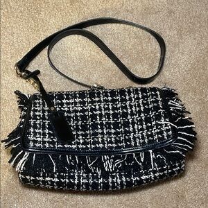Bebe Stylish Black and White Women's Bag